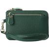 PORRASSO Pelle Portamonete Mini Portafoglio Donna Portatile Coin Bag PU Porta Carte di Credito con Cinturino da Polso Verde