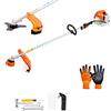 A.M.C. AMC Decespugliatore a scoppio multifunzione 2 in 1 52cc 2 tempi professionale con testina doppio filo da 2 mm e disco tre denti in acciaio rinforzato tagliasiepi e bordo
