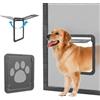 NAMSAN Porta Zanzariera Cane Chiudibile a Chiave Zanzariera per Animali Domestici Gattaiola per Schermo con Magnetico Porta Zanzariera per Cane/Gatto (37CM X 42CM)
