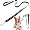Kzouenzu Guinzaglio Per Cani, 2m X 2.5cm, Guinzaglio Per Cani Addestramento, Resistente Leggero Con Fibbia Lega Zinco, Per Seguono Obbedienza [Nero]