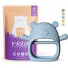 Infatot® Giocattoli per dentizione per regali per bambini - Guanti per dentizione in silicone Chipmunk - Guanto per dentizione lenitivo per neonati da 0 a 6 mesi - Giocattolo per dentizione morbido da