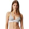 Calvin Klein Donna Reggiseno a Triangolo Triangle Unlined non Foderato, Grigio (Grey Heather), XS