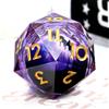 DNDND - Dadi Liquid Core D20, 33 mm, a 20 facce, con splendida confezione regalo, per Dungeons and Dragons, colore: viola