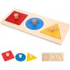 Ginddy Incastri in Legno per Bambini,Montessori Forma Multipla Puzzle in Legno Puzzle Forme e Colori Giochi Educativi Giocattolo Prescolare Educativo Per Bambini Regalo