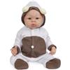 Vollence Bambola Neonata 48cm in Silicone, Non Bambola in Vinile, Neonata Realistica, Regalo Antistress - Ragazza