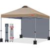 MasterCanopy Durable Ez - Gazebo pop-up con 1 parete laterale (2 x 2 m, kaki)