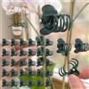 aghoer 100 mollette per orchidee, clip per piante in plastica, clip per piante da giardino, mini clip per orchidee, clip in rattan, per mantenere piante, verde scuro