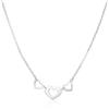 LUXURY MILANO Collana bianca in argento con cuori