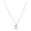 LUXURY MILANO Collana bianca in argento con cuore