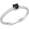 LUXURY MILANO Shiny cz/black spinel gemstone ring misura 20