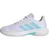 adidas CourtJam Control Tennis Shoes, Scarpe Donna, Cloud White/Bliss Blue/Cloud White, 39 1/3 EU