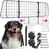 tectake® Griglia di Protezione per Cani in Acciaio, Divisorio per Cani Regolabile in Larghezza, Rete Auto per Cani Compatibile con Diversi Modelli di Veicoli - Nero