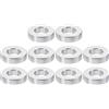 PATIKIL M10 Distanziali in Alluminio, 10pz Distanziali Metallici in Alluminio 10,5mm ID x 20mm OD x 5mm L Distanziali Alluminio a Vite Separata Rotondi per Viti 3/8 M10