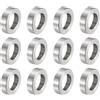 QUARKZMAN 12pz Distanziatore in Acciaio Inossidabile 12mm Foro x 20mm OD x 6mm Lunghezza Boccola per Vite Finitura Semplice Distanziatore Metallo Rotondo per Viti Bulloni e Barre M12