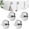 Starvortex 4 Pezzi Porta Asciugamani a Ventosa, Ganci in Acciaio Inox Extra Resistente, Ganci Senza Foratura, Riusabili e Autoadesivi, Ventose con Ganci per Bagno e Cucina (Argento)