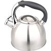 KAMBERG Bollitore Teiera a Fischio 3 litri, Acciaio Inox, Manico Ergonomico, Compatibile con Tutti i Piani Cottura, Incluso Quello a Induzione