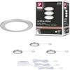 Paulmann 93121 - Kit da incasso per mobili a LED, 3 65 mm, 3 x 2,5 W, 3 x 180 lm, 230/12 V, 4000 K, acciaio spazzolato