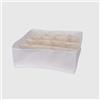 La Briantina Organizer da Cassetto in Tessuto con 16 Scomparti - Contenitore Morbido per Biancheria Intima, Calze e Accessori - TNT 100% Polipropilene - 28x28x10 cm - Grigio o Beige