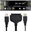CableCC, Adattatore USB 3.0 a 12 + 6 pin SSD HDD per disco rigido SATA a 22 pin, per SSD Apple Macbook Air 3.0 A1369, A1370 2010 e 2011