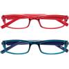 MAST INDUSTRIA ITALIANA OCCHIALI TWINS SILVER ESSENTIAL ROSSO E BLU +1,00