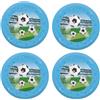 Procos - Piatto da calcio in plastica, 4 pezzi, riutilizzabile, stoviglie per feste di compleanno o a tema