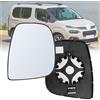 Roadtime Vetro Riscaldato per Citroen Berlingo/Peugeot Partner (Destro) | Specchietto Retrovisore Riscaldato per Citroen Berlingo 2012-2018 / Peugeot Partner MK2 facelift 2012-2018