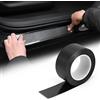 QWORK® Pellicola Protettiva Fibra di Carbonio, 5 cm x 10 m Pellicola Protettiva per Paraurti Auto Autoadesiva