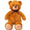 DE. CAR Orso Peluche Gigante 80 cm - San Valentino Bianco Beige Marrone - Orsacchiotto (Marrone)