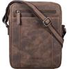 STILORD "Fox" Borsello Uomo in Pelle Borsa Messenger Piccola a Tracolla per Tablet da 10,1 fino a 10,5 Pollici Cross Body Colore:veleta - marrone