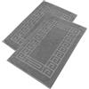 nice homeit - Set 2 Tappeti da Bagno in Spugna - 100% Cotone - Tappetini da Bagno per Doccia di Alta - Extra Morbidi, Assorbenti e Lavabili in Lavatrice - Made in Italy (Grigio scuro, 60 x 90 cm)