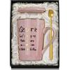 ALBISS Tazza da caffè in ceramica marmorizzata con scritta dorata lingua inglese, regalo divertente per la sorella parte di o fratello, compleanno, amica del cuore, 414 ml, e rosa, elegante confezione