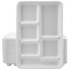 Generic Piatti usa e getta a 6 scomparti, 25 pezzi, 100% compostabili, ecologici, usa e getta, canna da zucchero naturale, biodegradabili e compostabili, resistenti, per matrimoni, Natale, piatti di carta (30