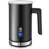 NWOUIIAY Montalatte elettrico automatico da 500 W, in funzionamento silenzioso, adatto per schiuma fredda e calda, rivestimento antiaderente, schiuma rapida