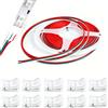 VISSQH Kit di Connettori a Striscia LED, Cavo di Prolunga da RGB 5050 10 m 12V,Connettori Strisce Led Spina 10 mm 3pin per striscia LED WS2811 WS2812