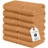 nice homeit Set 12 Lavette 30x30 cm - Mini Asciugamani Viso e Ospiti 100% cottone filato ad anello - per mani, neonati, trucco, cucina, casa e viaggi. Leggere, Morbide, Assorbenti. (Arancione)