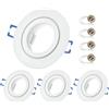 Sweet Led 4x Cornice da incasso incl. portalampada GU10 - faretti da incasso IP44 per il bagno, faretti LED da incasso rotondi in alluminio - Ø 84mm, bianco