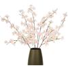 Prmape 4 Pezzi Fiori di Ciliegio Artificiali, Rami Di Ciliegio Artificiale 107cm, Fiori Artificiali Lunghi Decorativi Rosa, Fiori Finti per Decorazioni Casa, Vasi Alti, Matrimoni, Bouquet da Sposa