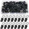 YIXISI 85 Pezzi Clip per Tendine con Gancio, Clip per Tende, Clip per Tenda da Doccia in Metallo, Clip per Ganci per Tende, per Foto, Bagno, Decorazione Domestica, Nero