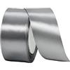 HONGCI 22m Nastro Grigio Argento 40mm,Nastro Raso Nastrino Bordeaux Nastri Regalo Nastro Satin,Fiocco Nastro per Pacchi Regalo,Artigianato,Bomboniere,Bouquet,Natale,Feste di Compleanno Matrimoni Decorazioni