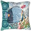 IL MAGGIOLINO | Fodera 40x40 Gobelin con Stampa Pesce, Tessuto Doppio, Cerniera Nascosta, Made in Italy