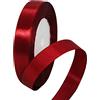 HONGCI Nastro di raso spesso da 15 mm per confezioni regalo, fiocchi per confezioni regalo, artigianato, capelli, bouquet, matrimonio, auto, regali, torte, decorazioni per feste di Natale, rosso bordeaux