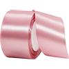 HONGCI 22m Nastro Bean Pink 50mm,Nastro Raso Nastrino Bordeaux Nastri Regalo Nastro Satin,Fiocco Nastro per Pacchi Regalo,Artigianato,Bomboniere,Bouquet,Natale,Feste di Compleanno Matrimoni Decorazioni