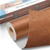 OAZ Grande Nastro di Riparazione in Pelle, 40 x 80 cm Toppe autoadesive in pelle, Kit Riparazione Pelle Patch Pelle Adesiva per Seggiolino Auto, Divano, Sedia, Reclinabile, Stivale, Borse - Nuovo Marrone