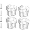 Naisfei Set di 4 supporti per piante da acquario in polipropilene trasparente (PP), design sospeso con fori di circolazione dell'acqua e facile installazione, ideale per piante d'acqua dolce e