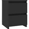 vidaXL Comodino Moderno Elegante Robusto con Cassetti Portaoggetti Armadietto Comò Cassettiera Versatile Nero 30x30x40 cm in Truciolato