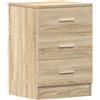 vidaXL Comodino Moderno Elegante Robusto con Cassetti Portaoggetti Armadietto Comò Cassettiera Versatile Rovere Sonoma 38x35x56 cm in Truciolato