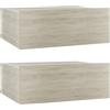 vidaXL 2X Comodini Pensili Compatti Robusti Classici Eleganti Decorativi Tavolini Notte Mobiletti Armadietti Comò Rovere Sonoma in Truciolato Premium