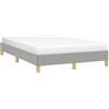 vidaXL Giroletto Senza Materasso Grigio Chiaro 120x200 cm Tessuto