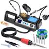 WEP 927-IV V2 Kit Saldatore a Stagno 110W con 3 Canali Preimpostati, Modalità Sleep, 5 Punte per Saldatura Extra, Pulitore per Punte, 2 Mani Ausiliari, Solder Wire, Pinzette (EU Plug)