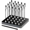 Ruimooto Terza mano professionale con base magnetica. 20 morsetti flessibili a coccodrillo, 1 spazzola e 1 base in ferro - Ideale per ausilio per saldatura, accessori per modellismo e supporto per scheda